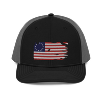Distressed Revolutionary Flag Richardson Trucker Cap