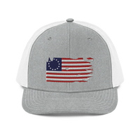 Distressed Revolutionary Flag Richardson Trucker Cap