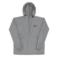 Distressed Revolutionary Flag Embroidered Champion Packable Jacket