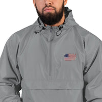 Distressed Revolutionary Flag Embroidered Champion Packable Jacket
