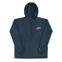 Distressed Revolutionary Flag Embroidered Champion Packable Jacket