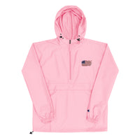 Distressed Revolutionary Flag Embroidered Champion Packable Jacket