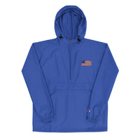 Distressed Revolutionary Flag Embroidered Champion Packable Jacket