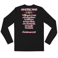 American Christmas Long Sleeve Fitted Crew