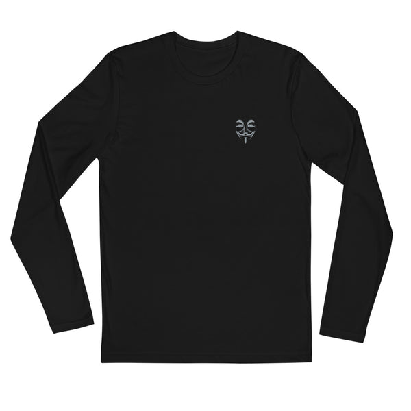 Anonymous Guy Fawkes Long Sleeve Fitted Crew