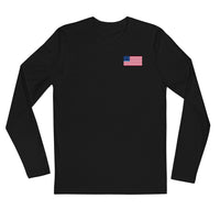 American Christmas Long Sleeve Fitted Crew
