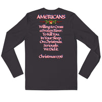 American Christmas Long Sleeve Fitted Crew