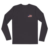 Distressed Revolutionary Flag Long Sleeve Fitted Crew