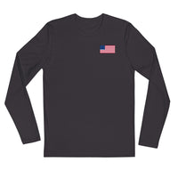 American Christmas Long Sleeve Fitted Crew