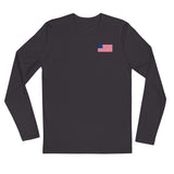 American Christmas Long Sleeve Fitted Crew