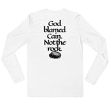 God blamed Cain Long Sleeve Fitted Crew