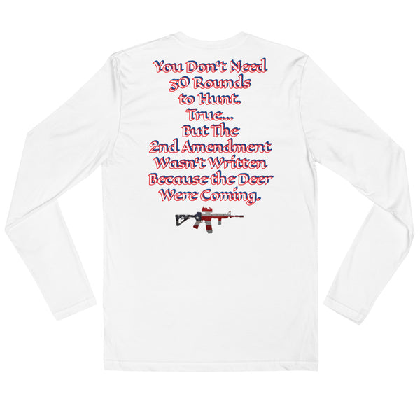 Deer are Coming Long Sleeve Fitted Crew