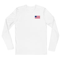 American Christmas Long Sleeve Fitted Crew