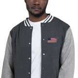 Distressed Revolutionary Flag Men's Letterman Jacket