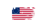 Distressed Revolutionary Flag Crew Neck Sweatshirt