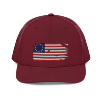 Distressed Revolutionary Flag Richardson Trucker Cap