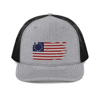 Distressed Revolutionary Flag Richardson Trucker Cap