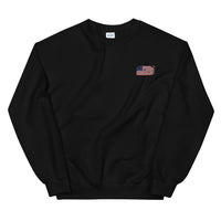 Distressed Revolutionary Flag Crew Neck Sweatshirt
