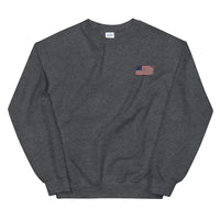 Distressed Revolutionary Flag Crew Neck Sweatshirt