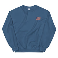 Distressed Revolutionary Flag Crew Neck Sweatshirt