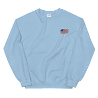 Distressed Revolutionary Flag Crew Neck Sweatshirt