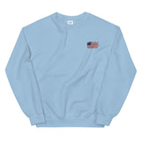 Distressed Revolutionary Flag Crew Neck Sweatshirt