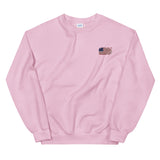 Distressed Revolutionary Flag Crew Neck Sweatshirt