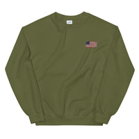 Distressed Revolutionary Flag Crew Neck Sweatshirt