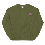 Distressed Revolutionary Flag Crew Neck Sweatshirt