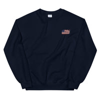 Distressed Revolutionary Flag Crew Neck Sweatshirt