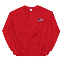 Distressed Revolutionary Flag Crew Neck Sweatshirt