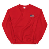 Distressed Revolutionary Flag Crew Neck Sweatshirt