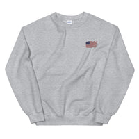 Distressed Revolutionary Flag Crew Neck Sweatshirt